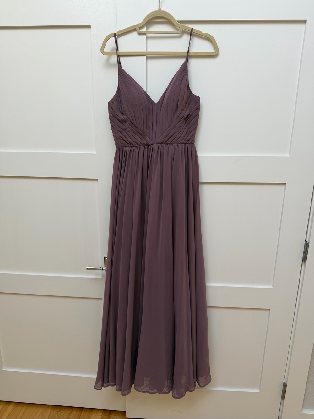 Revelry Penelope Chiffon Dress in Dusty Purple